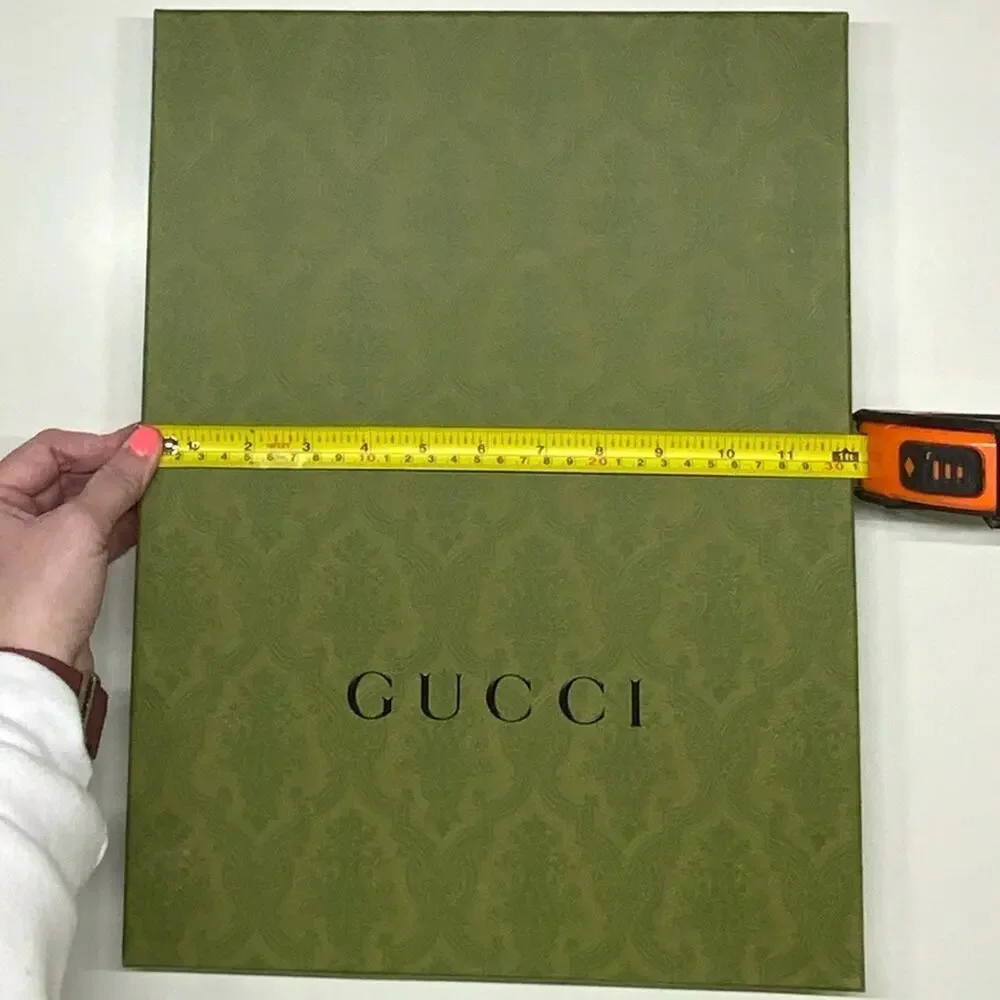 GUC | Gucci | Storage/Gift Box w/ 2 Ribbons | Green | W12 x H15 x D2 inch